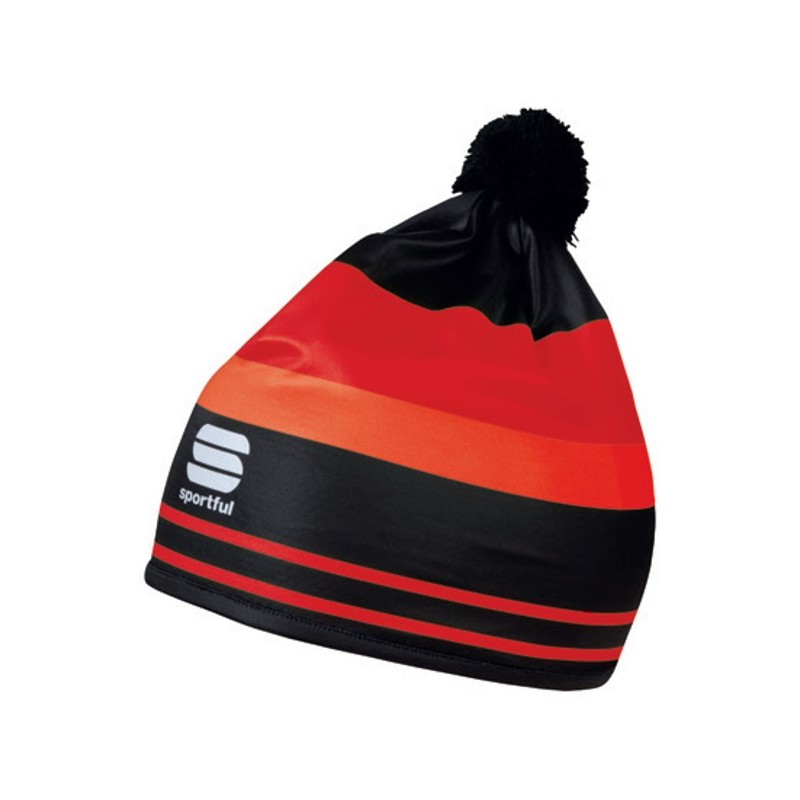 зимняя шапочка Sportful Apex Race Hat чёрнo-красная зимняя шапочка Sportful Apex Race Hat чёрнo-красная